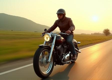 Moto restaurata in collaudo su strada